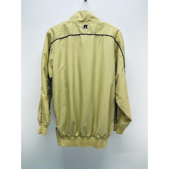georgia tech Mens Jacket Yellow Pullover Sweathirt Russell Athletic Size Small - Picture 8 of 8